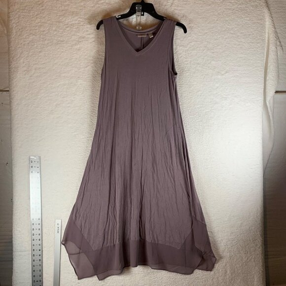 LOGO By Lori Goldstein Womens Sleeveless As Is‎ Knit Midi Tank Dress Small 10054 - Picture 1 of 15